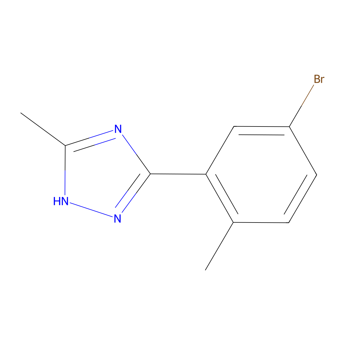 5-(5-Bromo-2-methylphenyl)-3-methyl-1H-1,2,4-triazole molecular structure, CAS 1478276-68-4