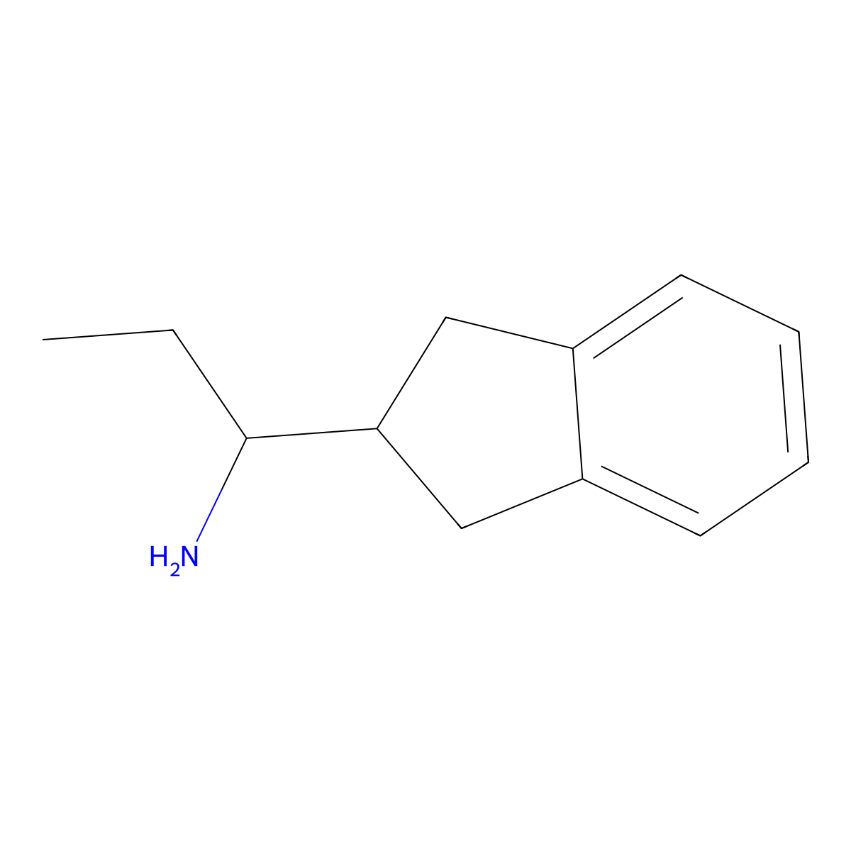 1-(2,3-dihydro-1H-inden-2-yl)propan-1-amine molecular structure, CAS 1478287-79-4