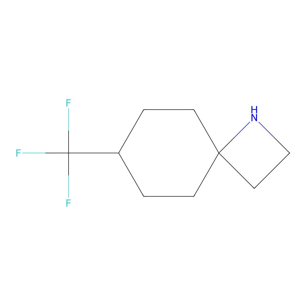 7-(Trifluoromethyl)-1-azaspiro[3.5]nonane molecular structure, CAS 1478287-94-3