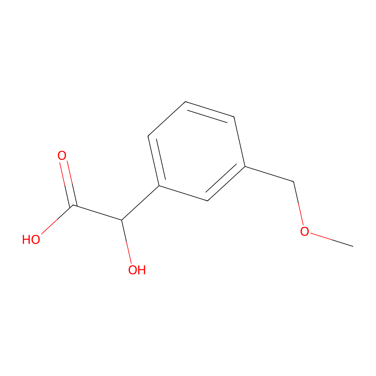 2-Hydroxy-2-[3-(methoxymethyl)phenyl]acetic acid molecular structure, CAS 1478295-81-6
