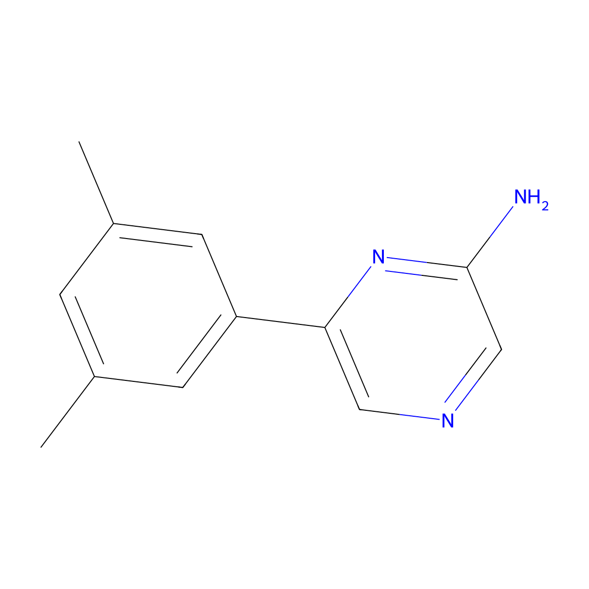 6-(3,5-Dimethylphenyl)pyrazin-2-amine molecular structure, CAS 1478295-96-3
