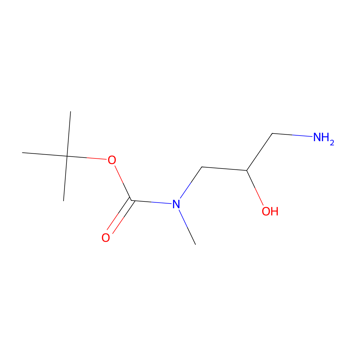 tert-butyl N-(3-amino-2-hydroxypropyl)-N-methylcarbamate molecular structure, CAS 1478307-85-5