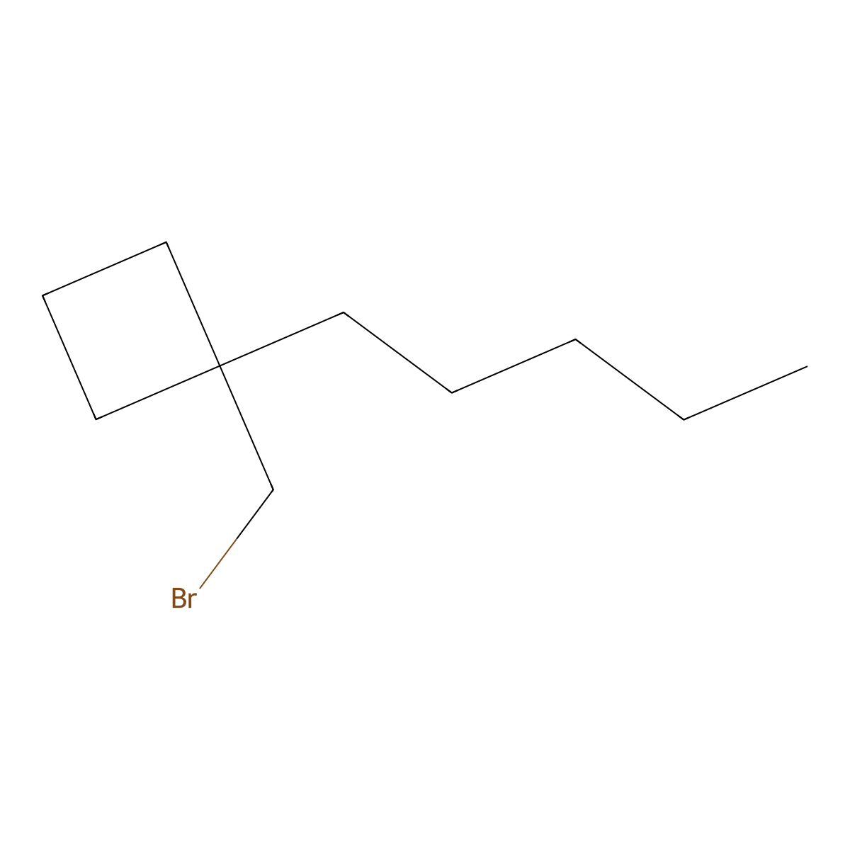 1-(Bromomethyl)-1-pentylcyclobutane molecular structure, CAS 1478318-31-8