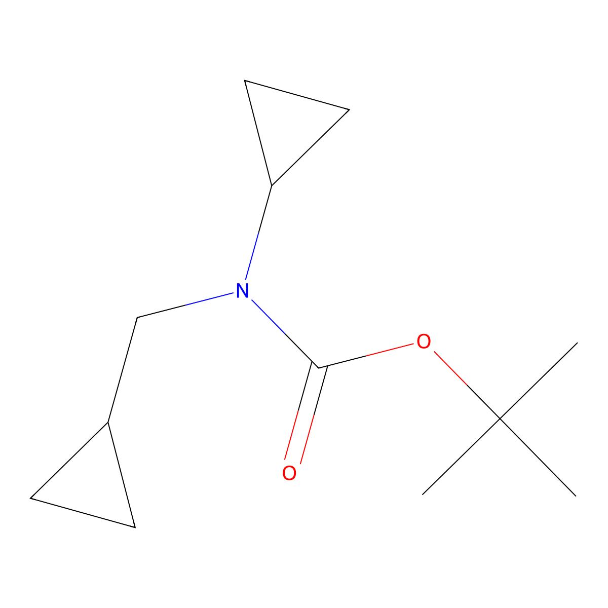 N-Boc-N-(cyclopropylmethyl)cyclopropanamine molecular structure, CAS 1478334-02-9