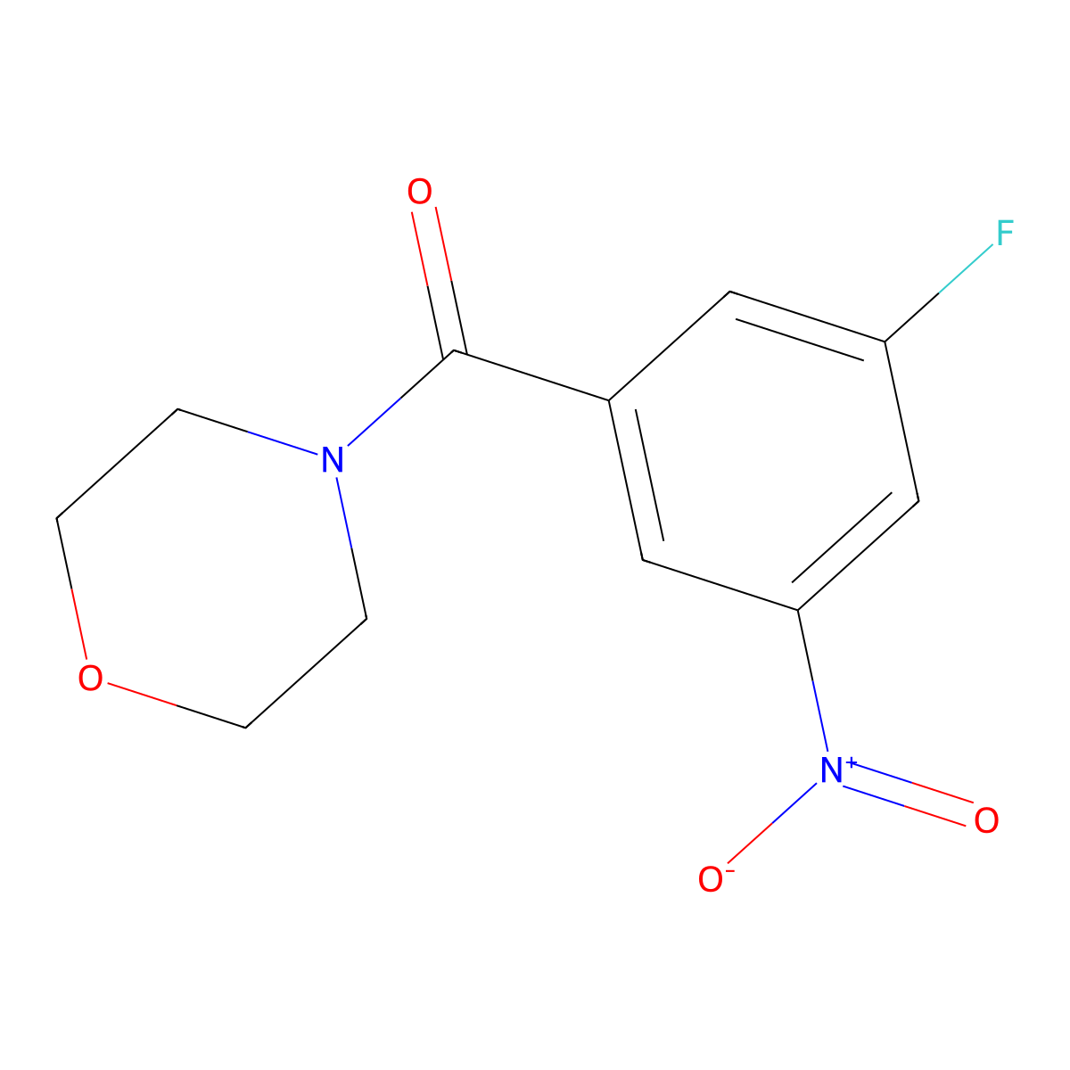 4-(3-Fluoro-5-nitrobenzoyl)morpholine molecular structure, CAS 1478335-76-0