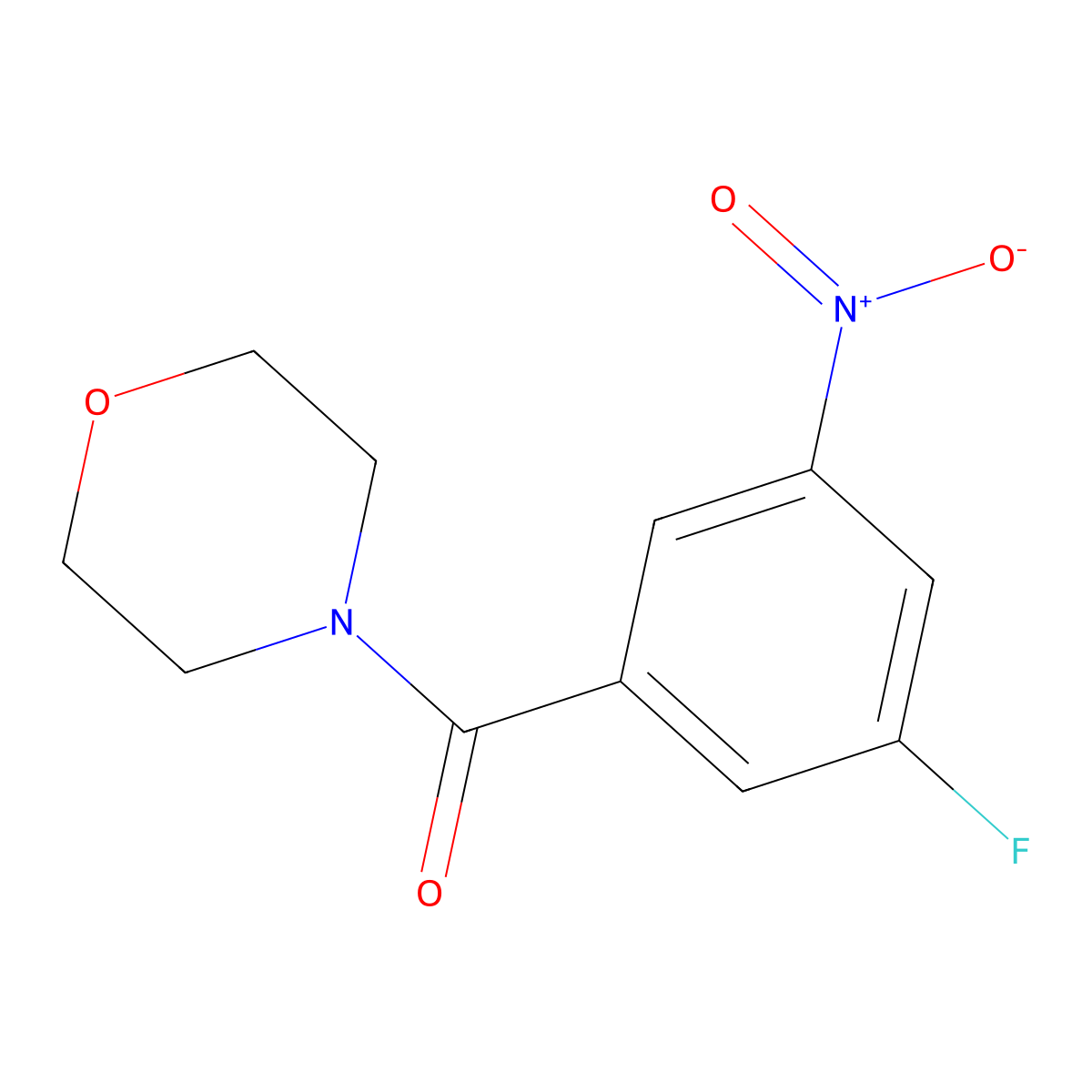 4-(3-Fluoro-5-nitrobenzoyl)morpholine molecular structure, CAS 1478335-76-0