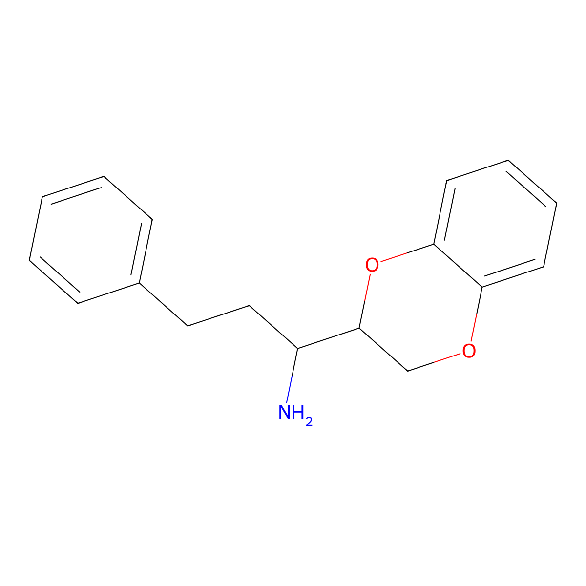 1-(2,3-Dihydro-1,4-benzodioxin-2-yl)-3-phenylpropan-1-amine molecular structure, CAS 1478335-85-1