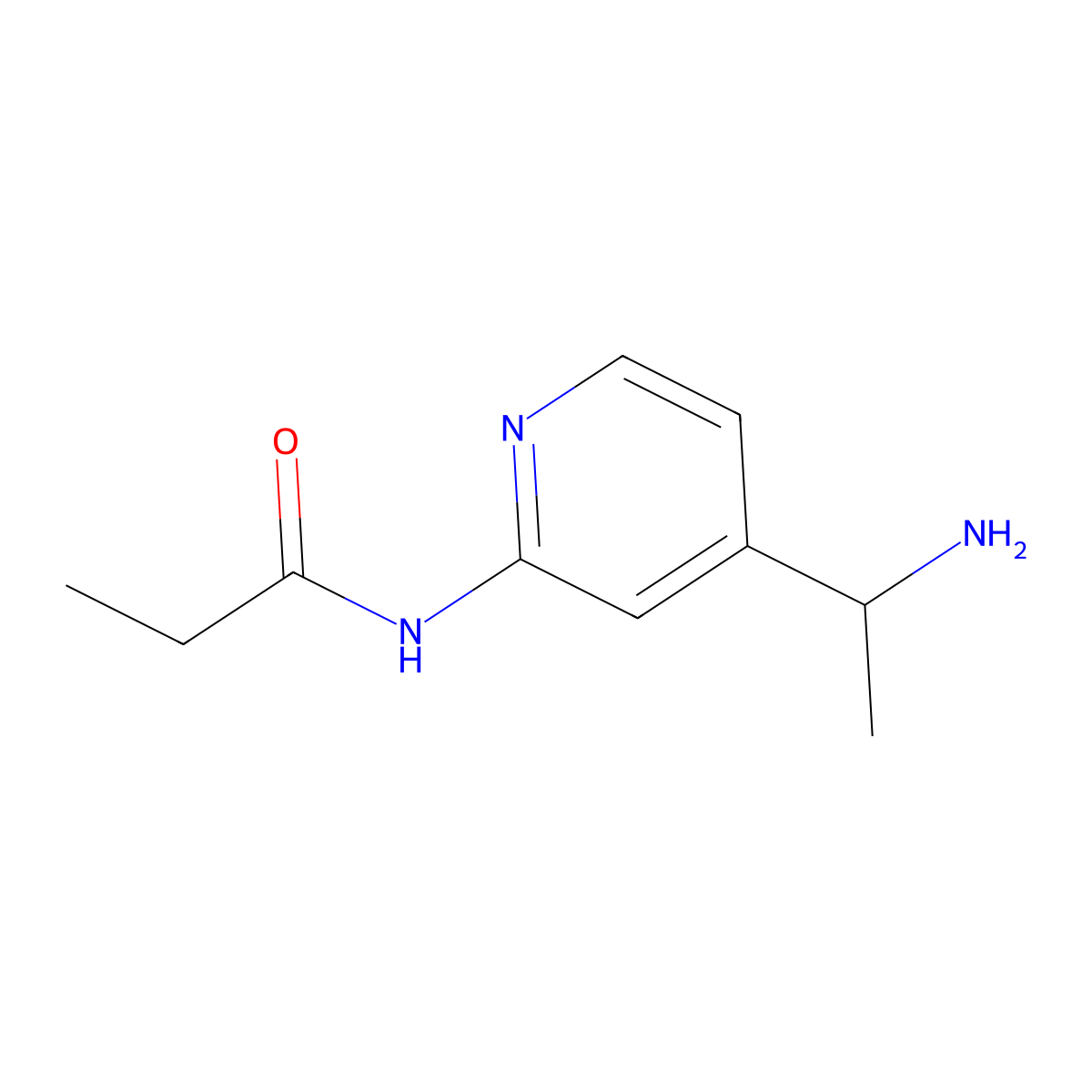 N-(4-(1-aminoethyl)pyridin-2-yl)propionamide molecular structure, CAS 1478399-24-4