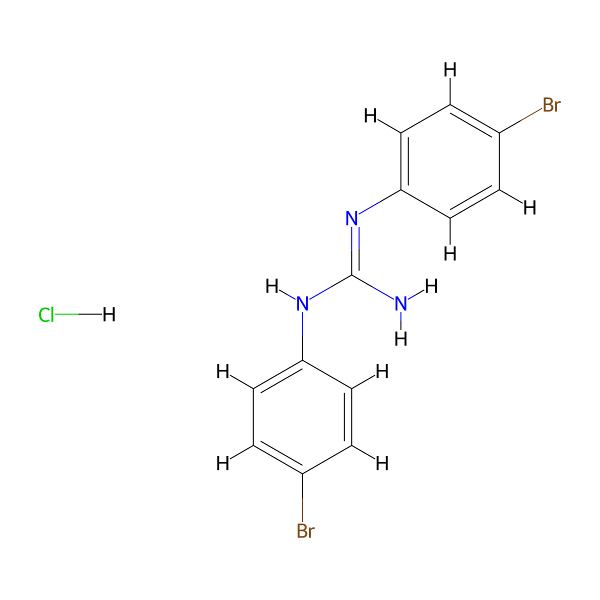 1,3-Bis(4-bromophenyl)guanidine hydrochloride molecular structure, CAS 1478403-00-7