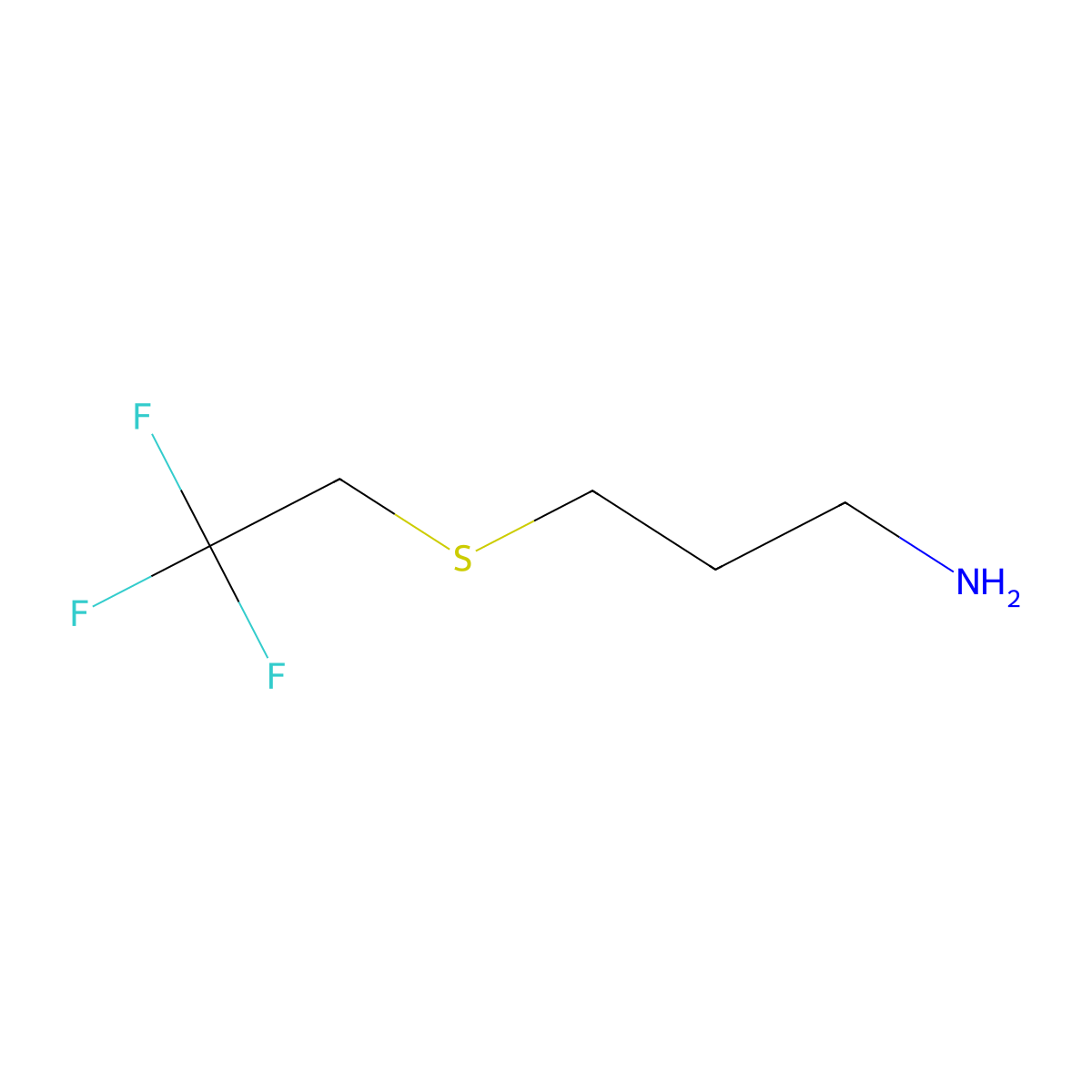 3-[(2,2,2-Trifluoroethyl)sulfanyl]propan-1-amine molecular structure, CAS 1478419-28-1