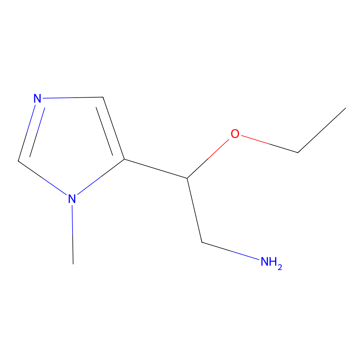 2-Ethoxy-2-(1-methyl-1h-imidazol-5-yl)ethan-1-amine molecular structure, CAS 1478420-87-9