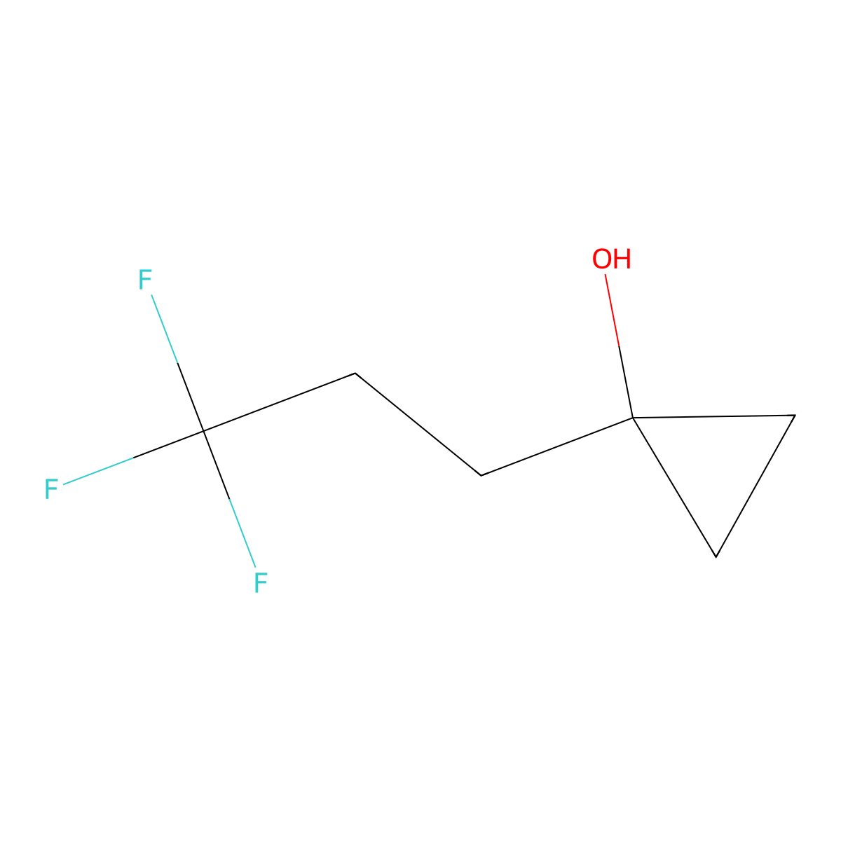 1-(3,3,3-Trifluoropropyl)cyclopropan-1-ol molecular structure, CAS 1478430-73-7