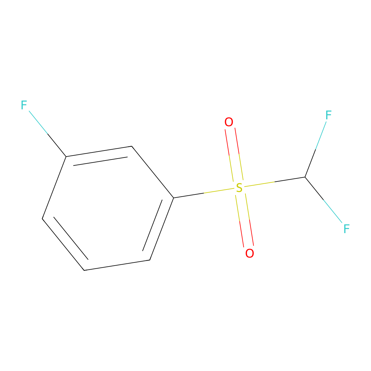 1-((Difluoromethyl)sulfonyl)-3-fluorobenzene molecular structure, CAS 1478443-82-1