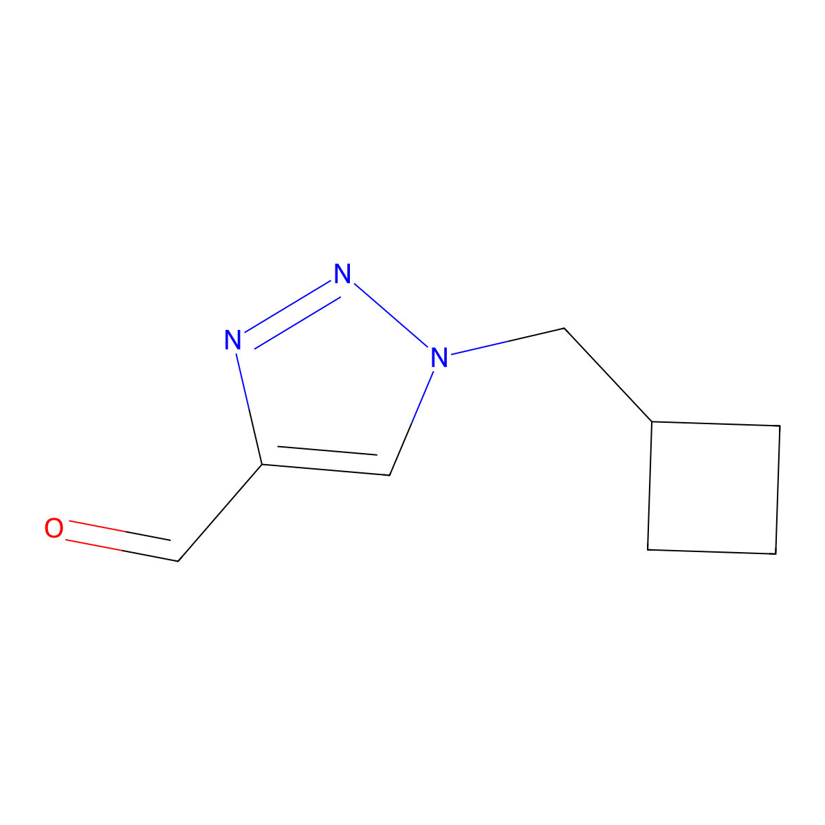 1-(cyclobutylmethyl)-1H-1,2,3-triazole-4-carbaldehyde molecular structure, CAS 1478465-26-7