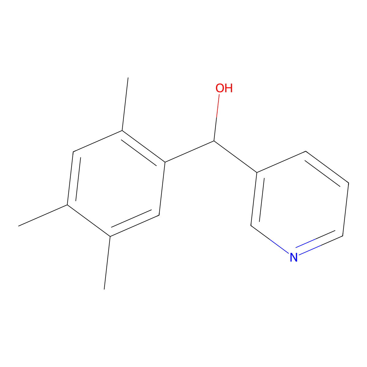 alpha-(2,4,5-Trimethylphenyl)-3-pyridinemethanol molecular structure, CAS 1478469-52-1