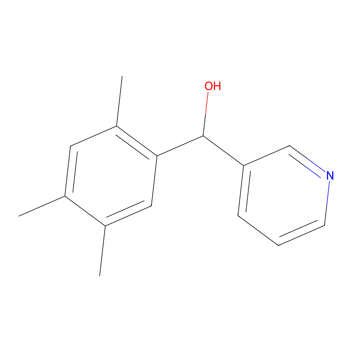 alpha-(2,4,5-Trimethylphenyl)-3-pyridinemethanol molecular structure, CAS 1478469-52-1