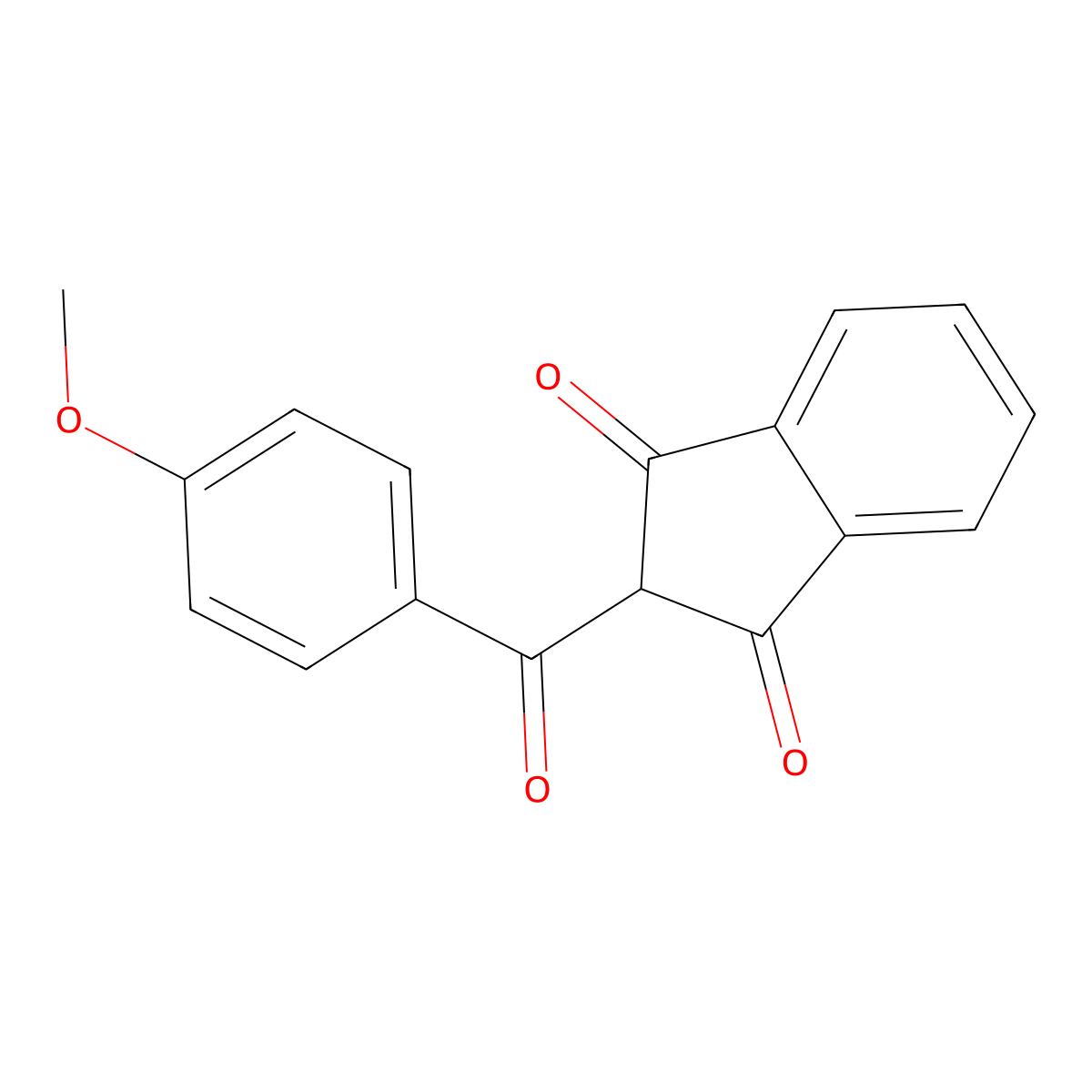 2-(4-Methoxybenzoyl)indan-1,3-dione molecular structure, CAS 147847-17-4