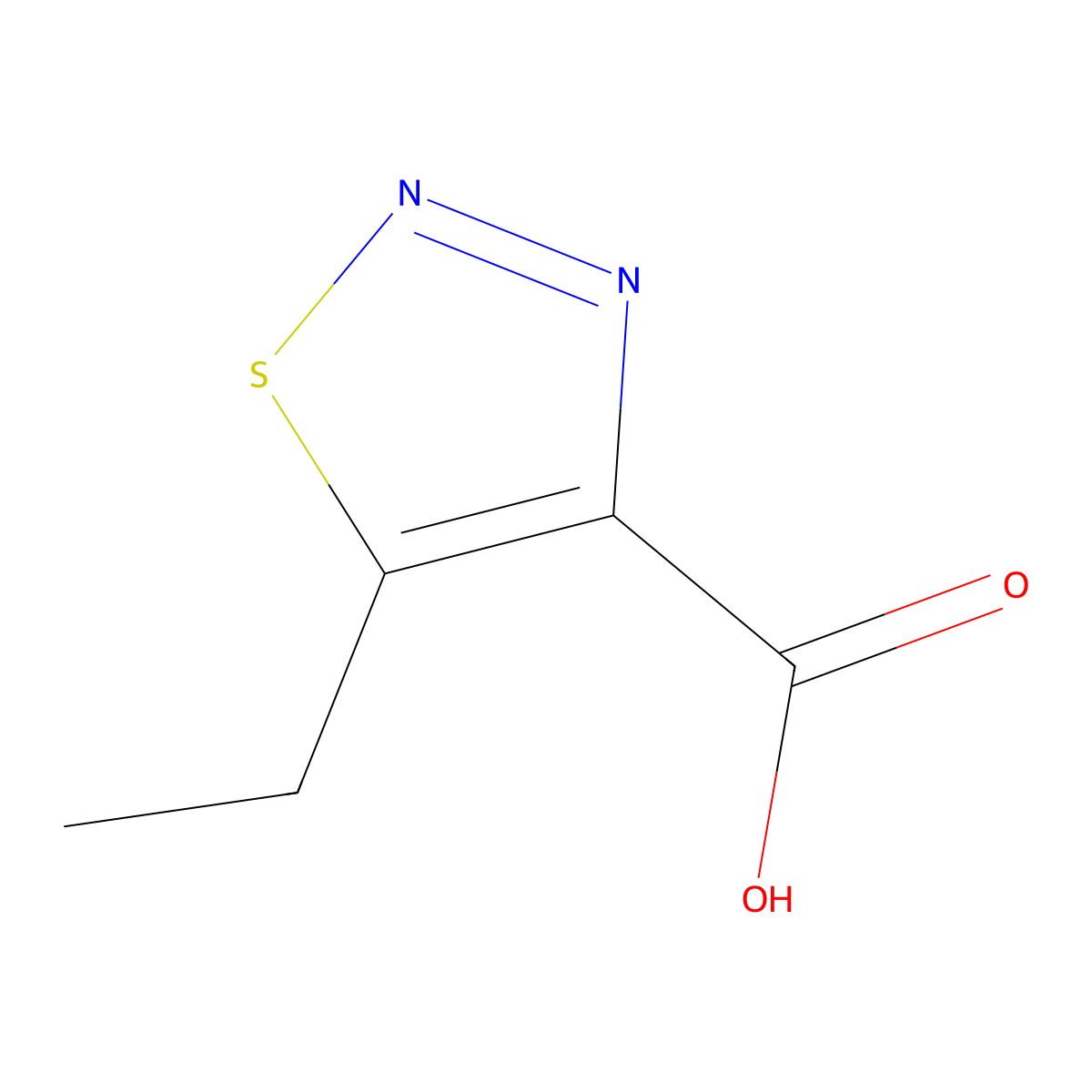 5-Ethyl-1,2,3-thiadiazole-4-carboxylic acid molecular structure, CAS 1478470-14-2