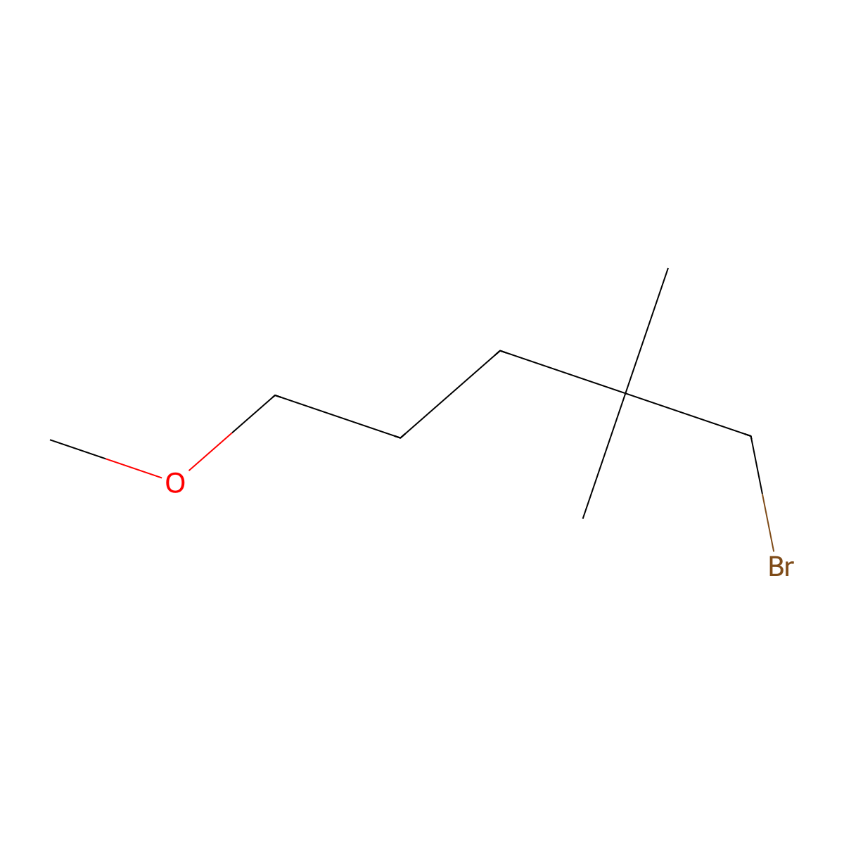 1-Bromo-5-methoxy-2,2-dimethylpentane molecular structure, CAS 1478473-68-5