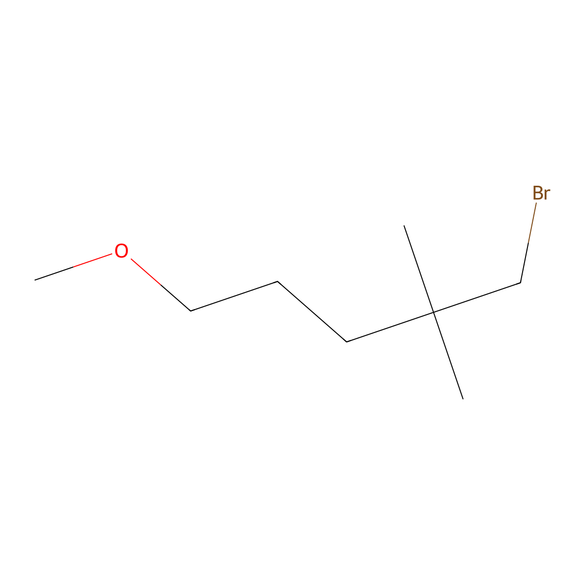 1-Bromo-5-methoxy-2,2-dimethylpentane molecular structure, CAS 1478473-68-5