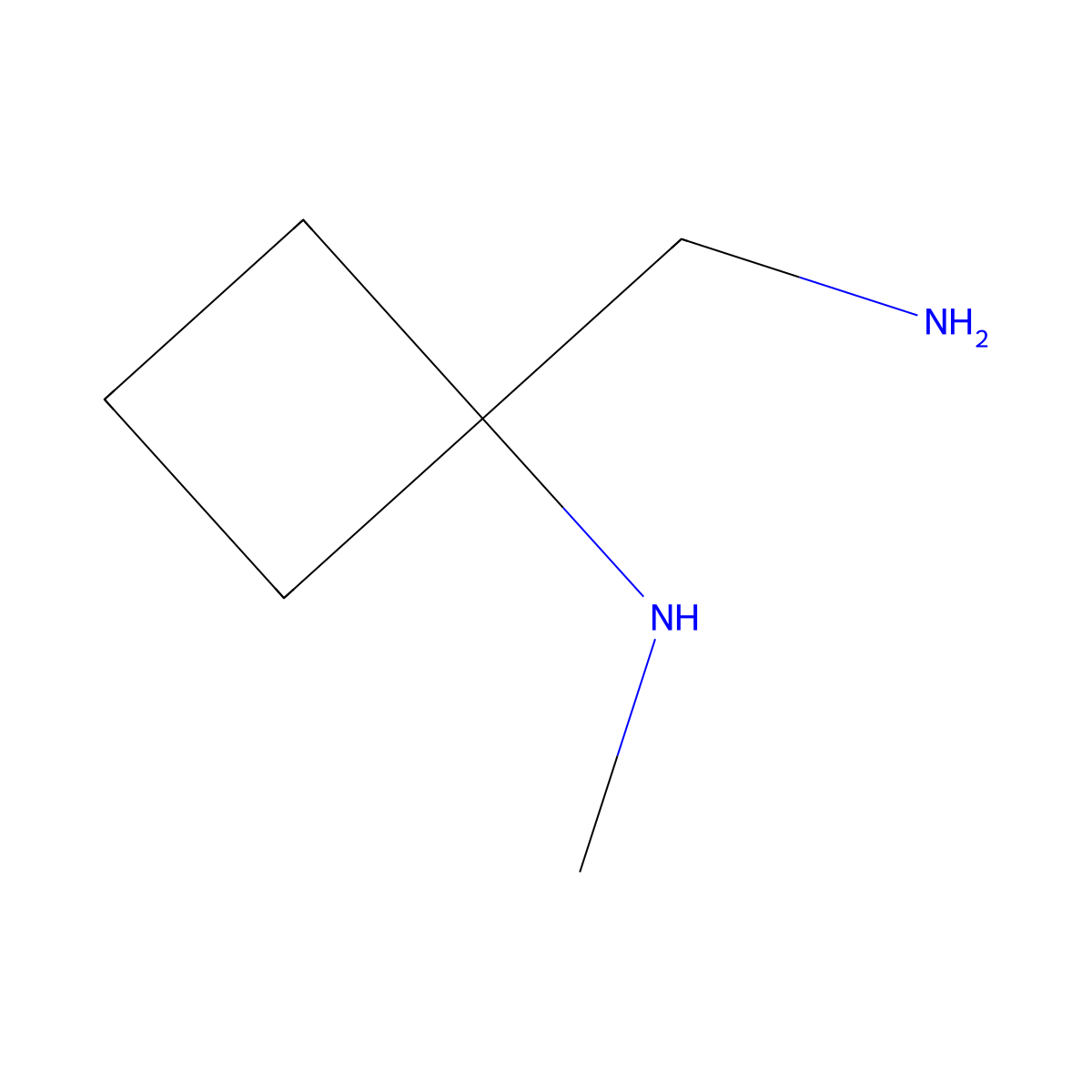 1-(aminomethyl)-N-methylcyclobutan-1-amine molecular structure, CAS 1478477-10-9