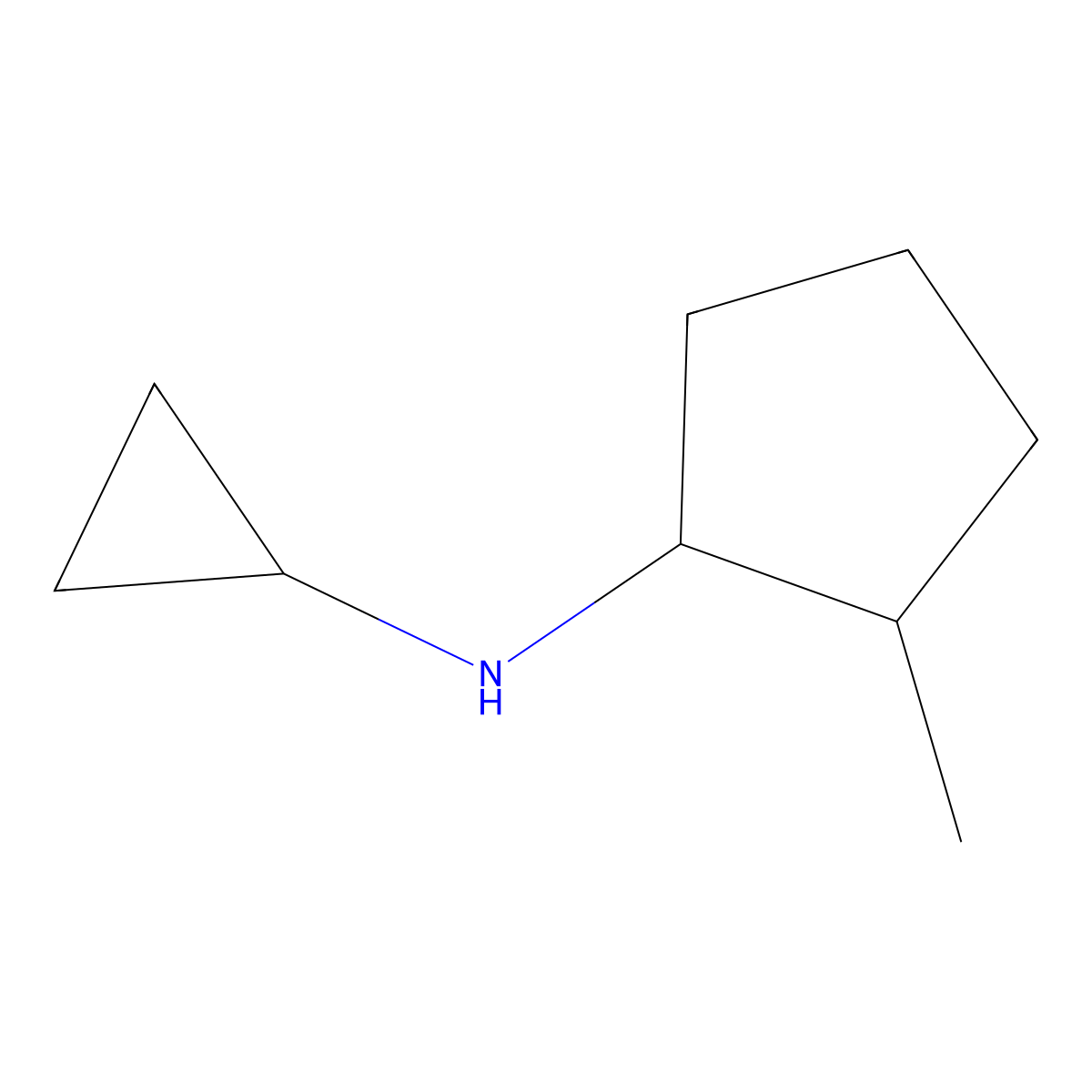N-cyclopropyl-2-methylcyclopentan-1-amine molecular structure, CAS 1478483-03-2