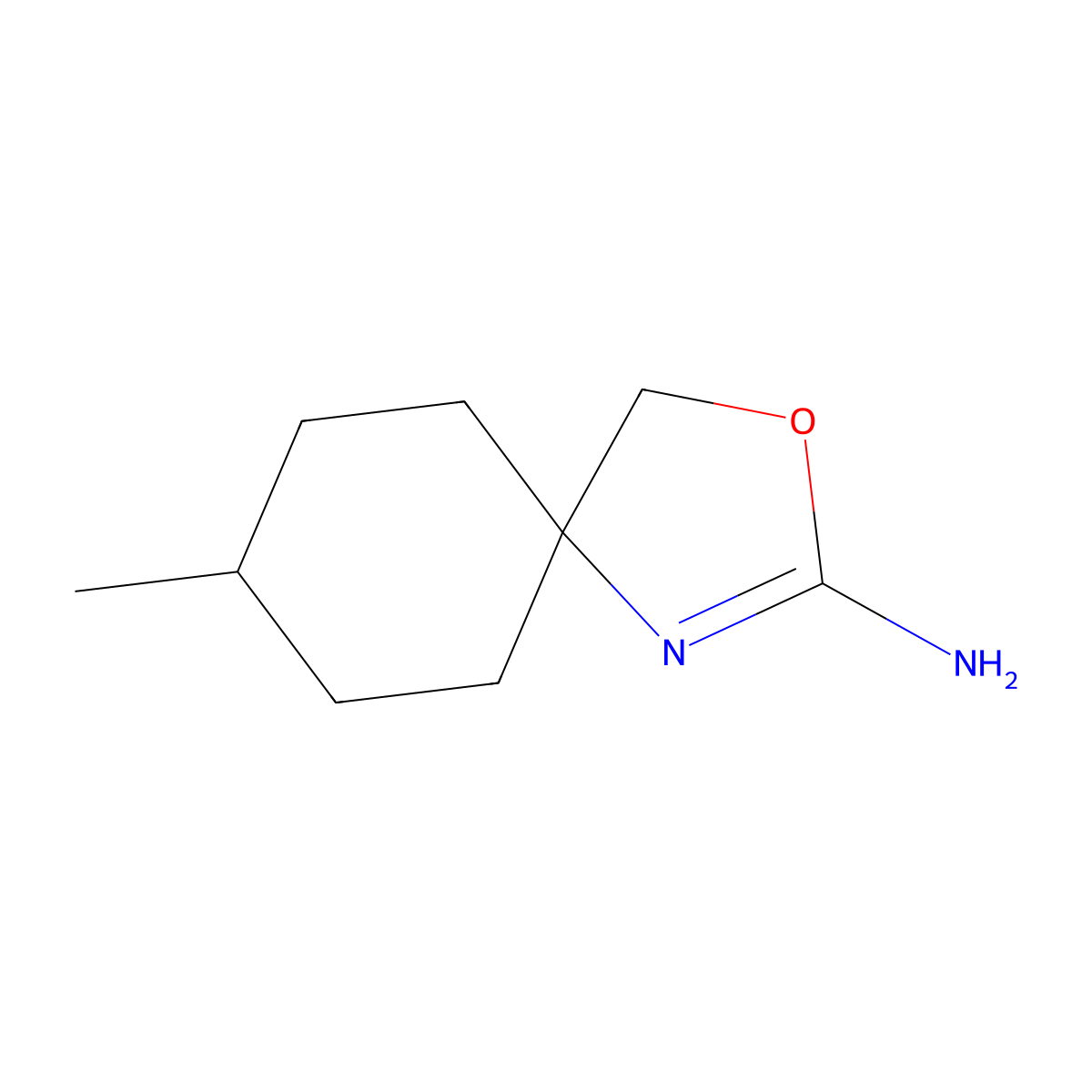 8-Methyl-3-oxa-1-azaspiro[4.5]dec-1-en-2-amine molecular structure, CAS 1478498-96-2