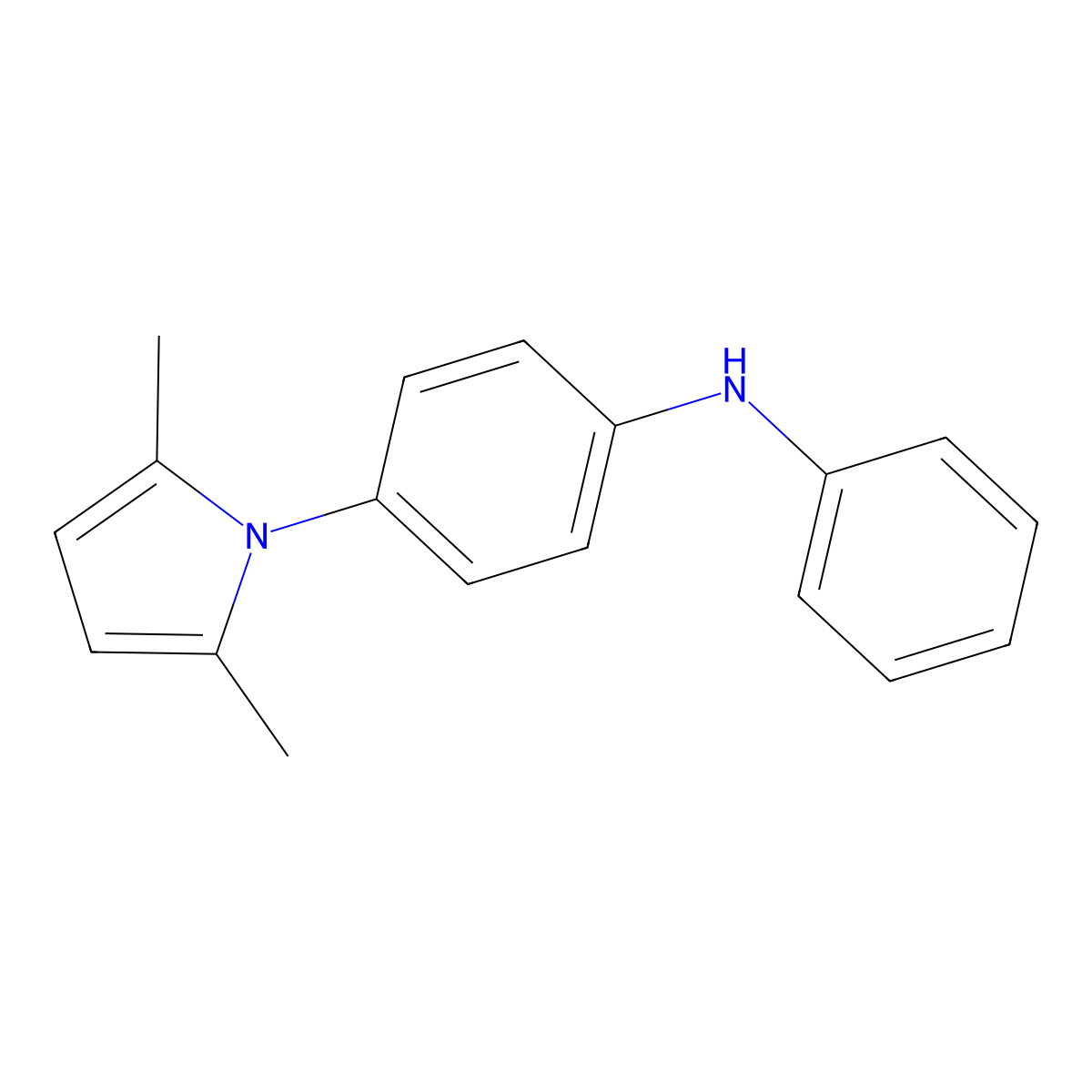 4-(2,5-dimethyl-1H-pyrrol-1-yl)-N-phenylaniline molecular structure, CAS 14785-98-9