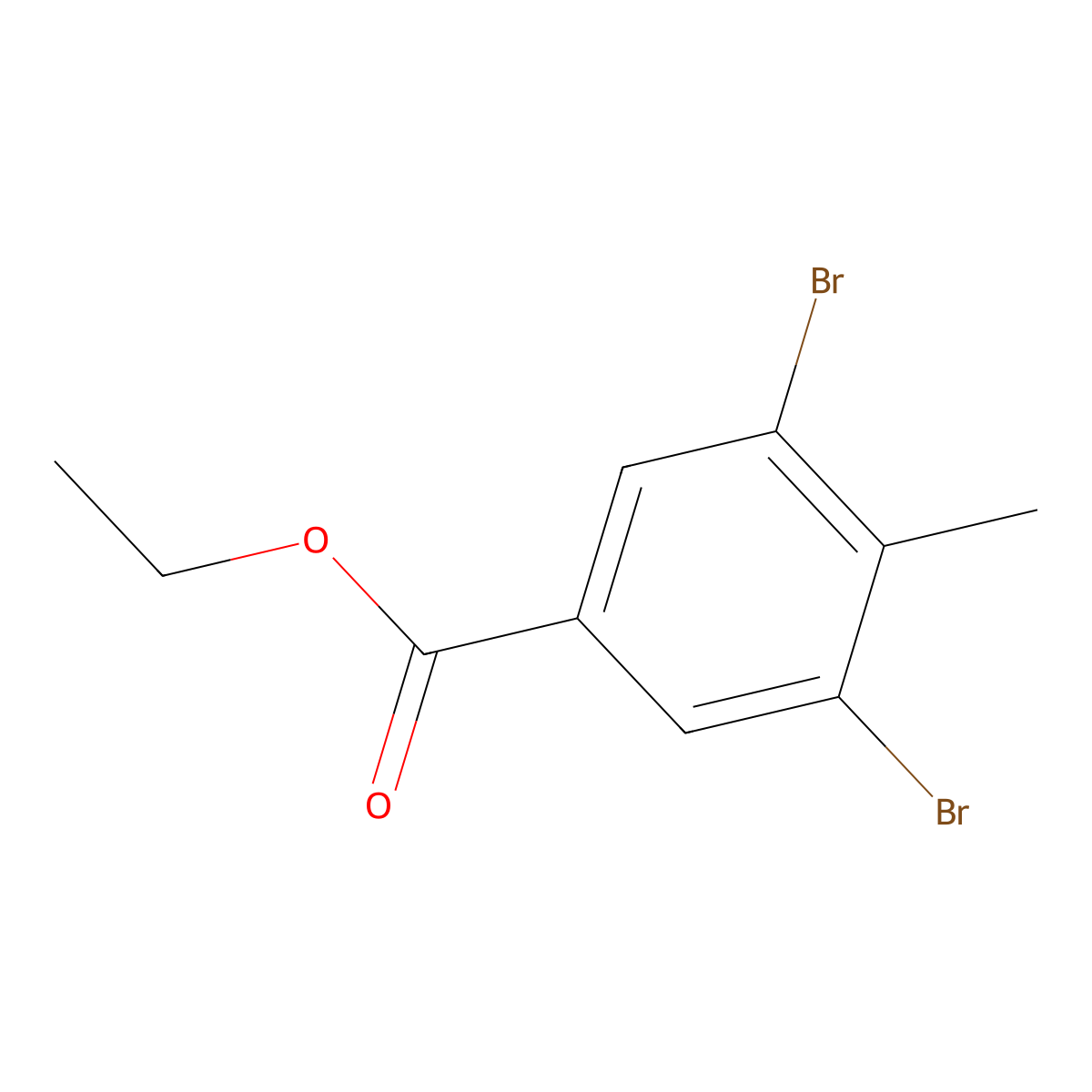 Ethyl 3,5-dibromo-4-methylbenzoate molecular structure, CAS 1478503-58-0