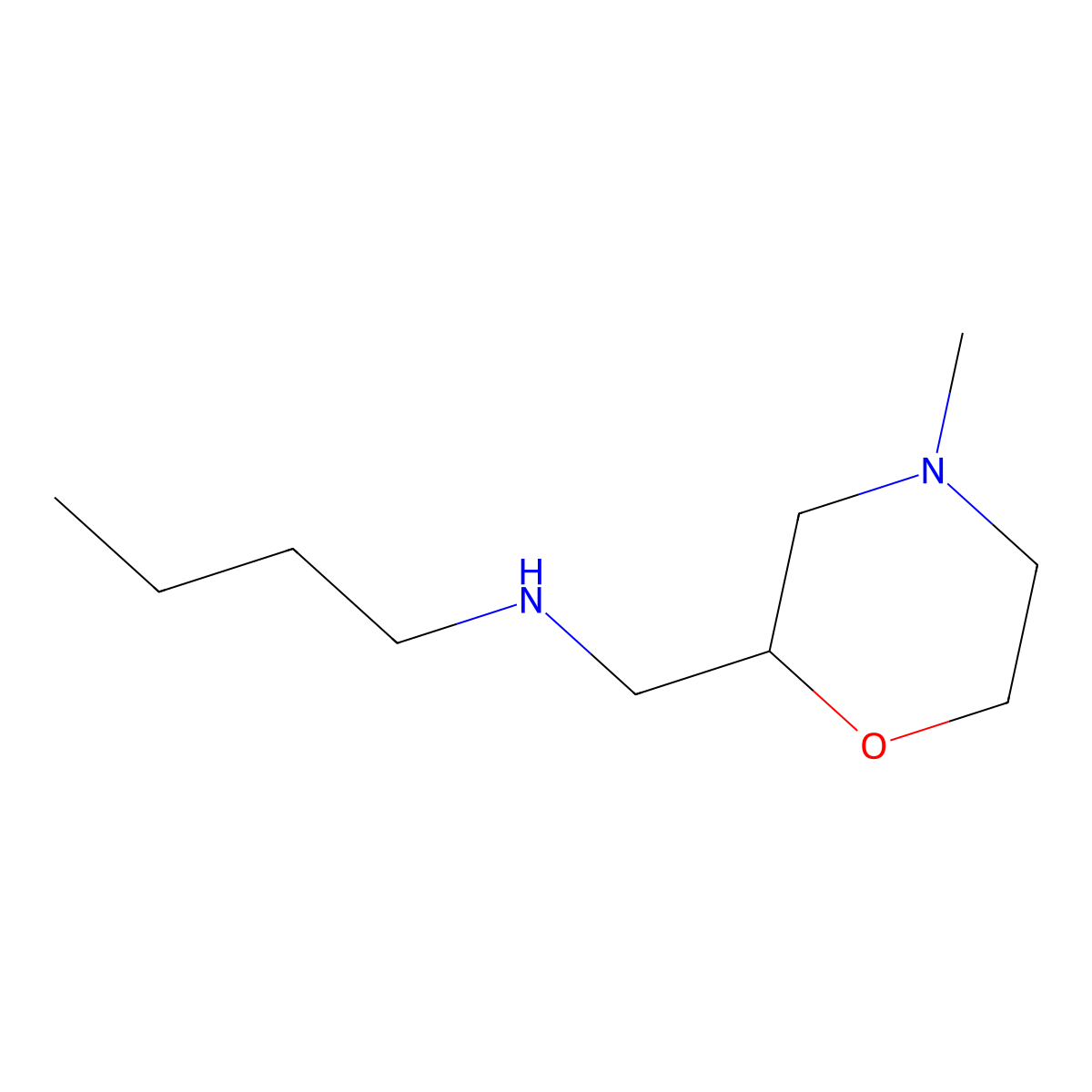 Butyl[(4-methylmorpholin-2-yl)methyl]amine molecular structure, CAS 1478512-77-4