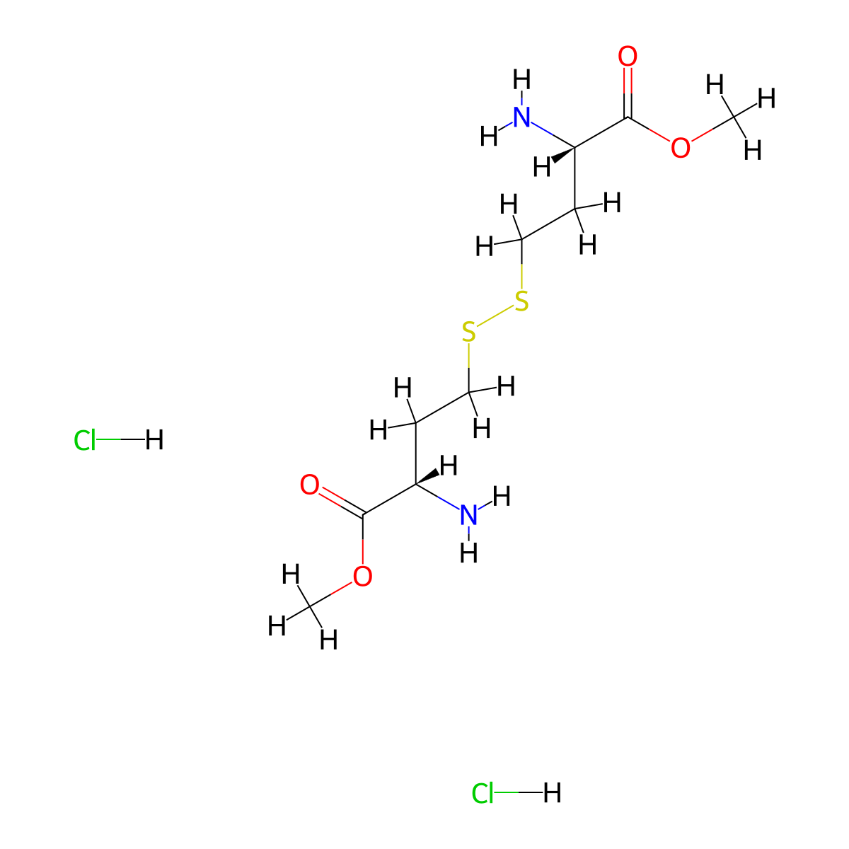 (H-HoCys-OMe)2 dihydrochloride molecular structure, CAS 147857-42-9