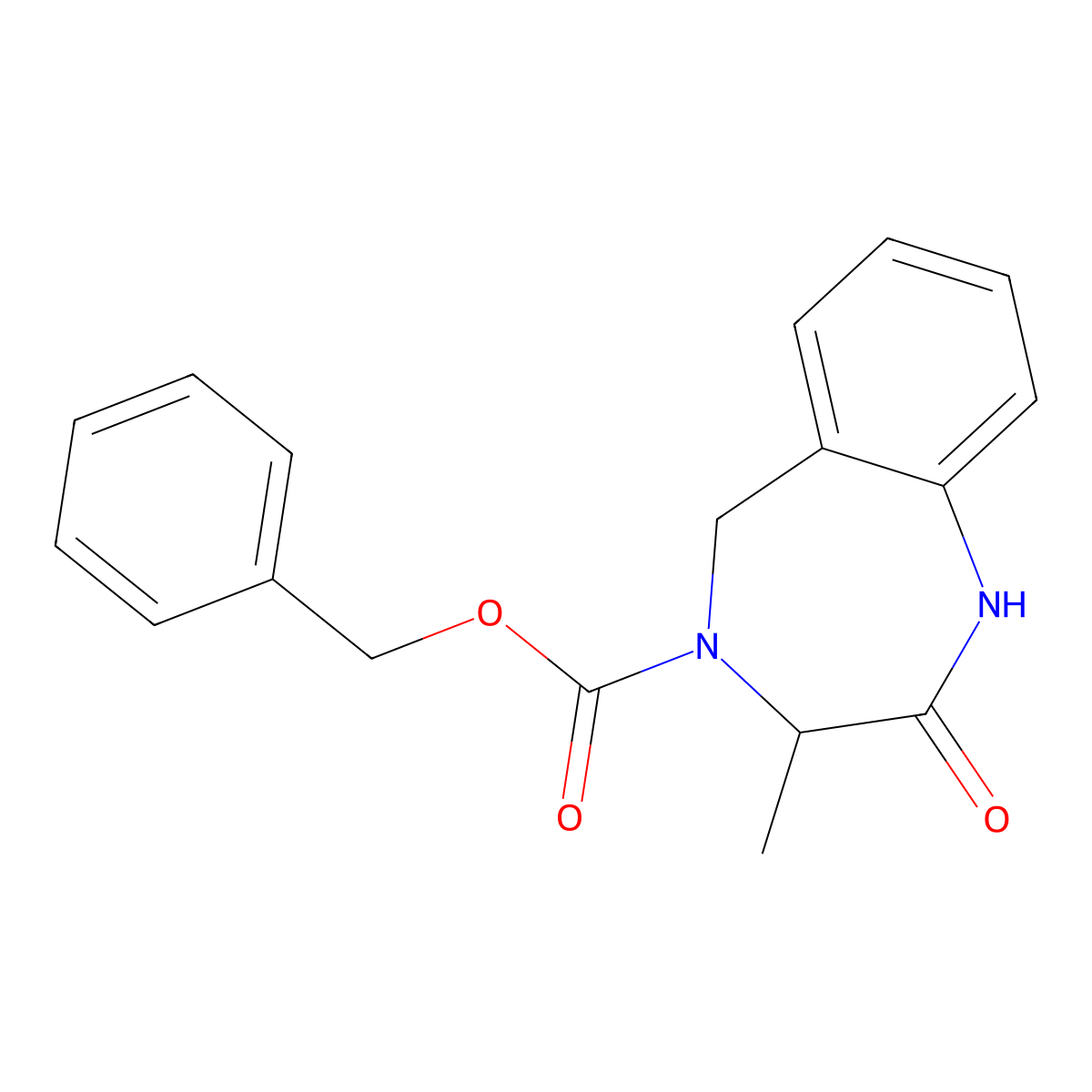 benzyl 3-methyl-2-oxo-2,3,4,5-tetrahydro-1H-1,4-benzodiazepine-4-carboxylate molecular structure, CAS 1478571-71-9