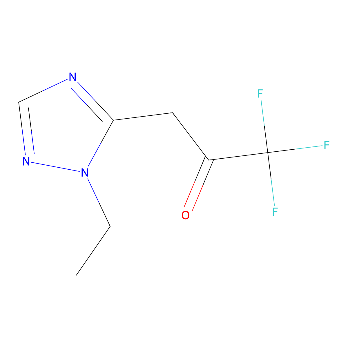 3-(1-Ethyl-1h-1,2,4-triazol-5-yl)-1,1,1-trifluoropropan-2-one molecular structure, CAS 1478574-71-8