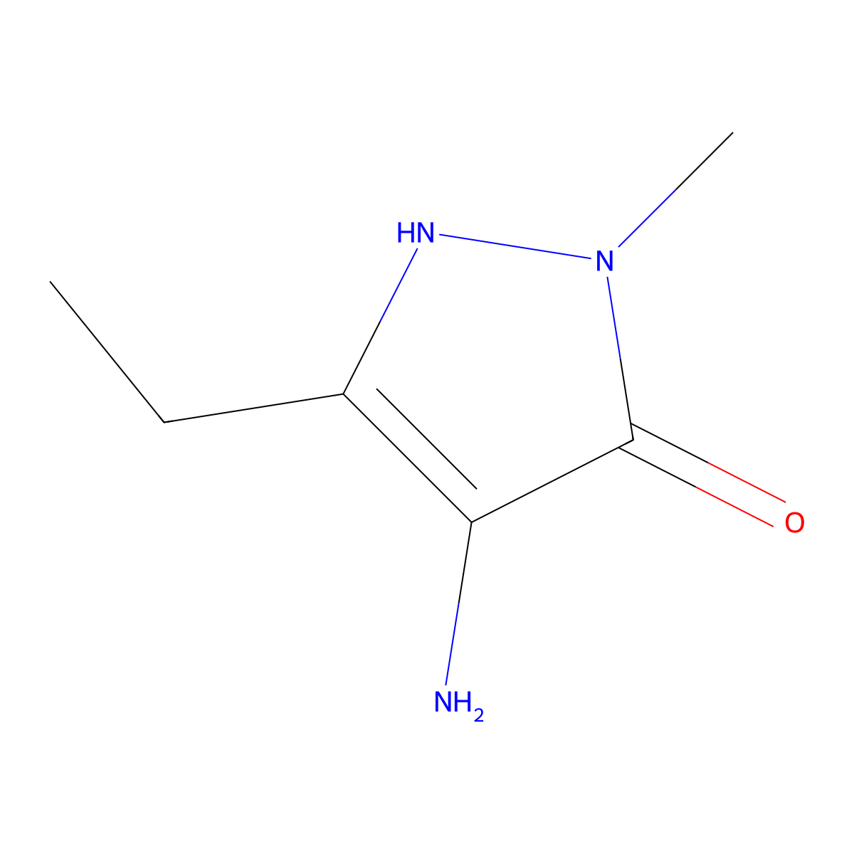 4-amino-3-ethyl-1-methyl-1H-pyrazol-5-ol molecular structure, CAS 1478595-38-8