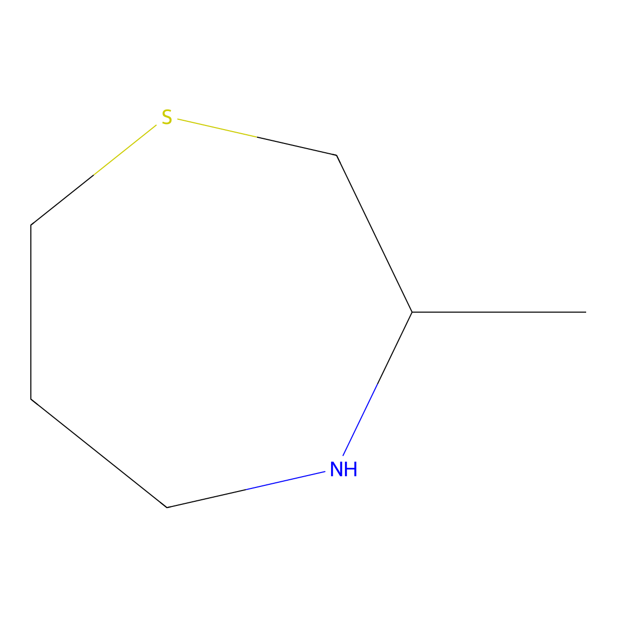 3-Methyl-1,4-thiazepane molecular structure, CAS 1478596-87-0