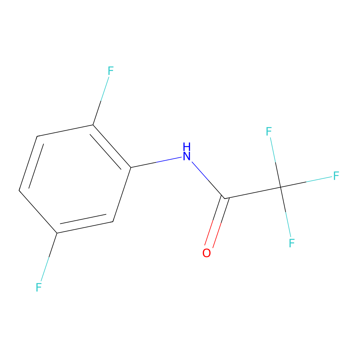 N-(2,5-difluorophenyl)-2,2,2-trifluoroacetamide molecular structure, CAS 1478599-82-4