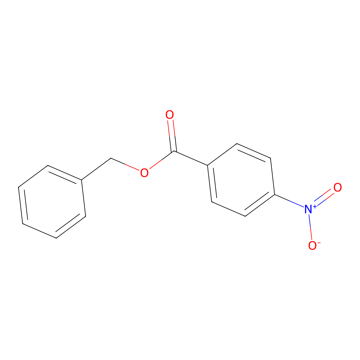 Phenylmethyl 4-nitrobenzoate molecular structure, CAS 14786-27-7