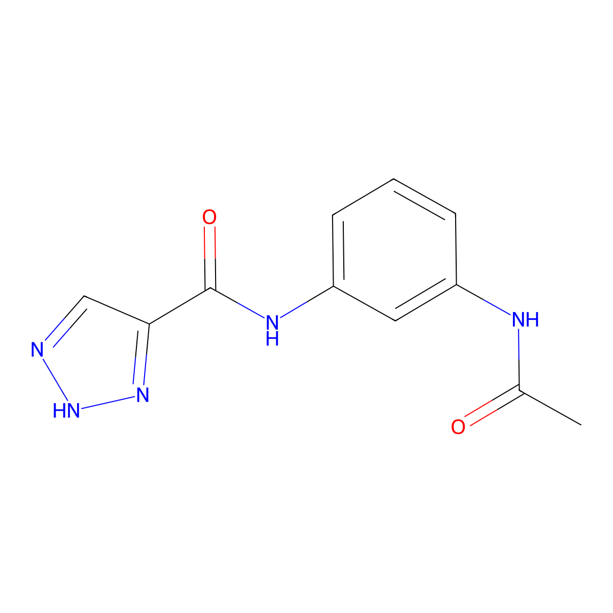 N-(3-acetamidophenyl)-1H-1,2,3-triazole-5-carboxamide molecular structure, CAS 1478608-22-8