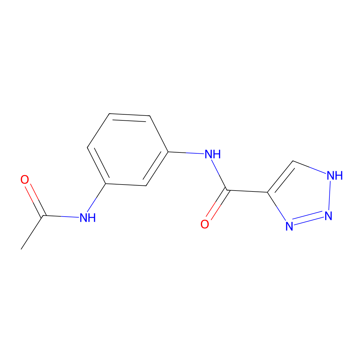 N-(3-acetamidophenyl)-1H-1,2,3-triazole-5-carboxamide molecular structure, CAS 1478608-22-8
