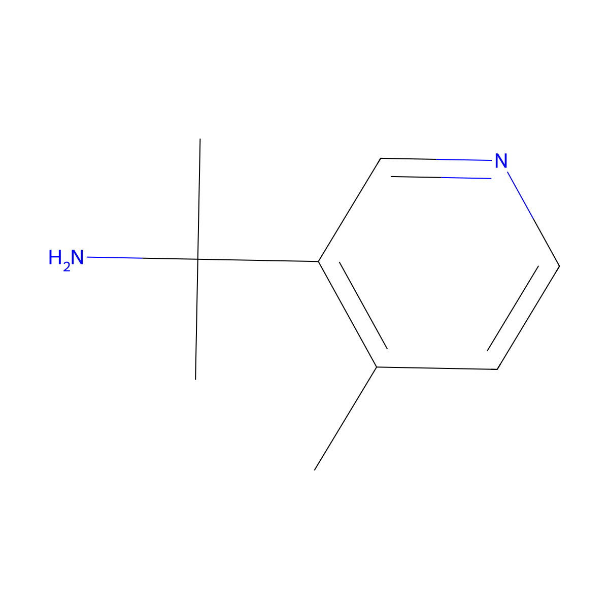 2-(4-Methylpyridin-3-yl)propan-2-amine molecular structure, CAS 1478611-09-4
