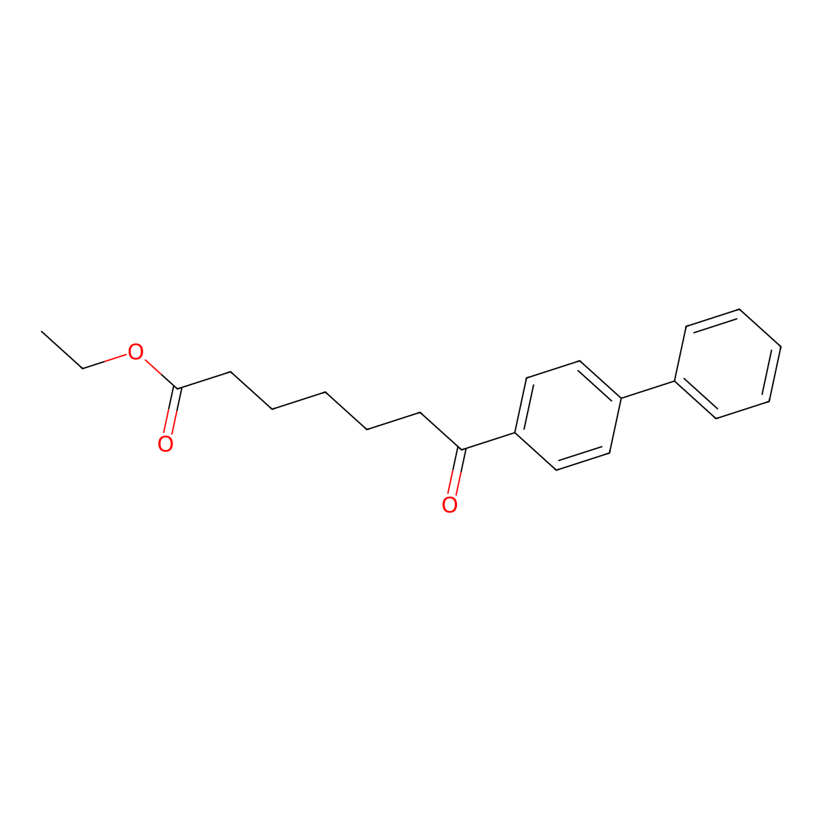 Ethyl 7-(4-biphenyl)-7-oxoheptanoate molecular structure, CAS 147862-41-7