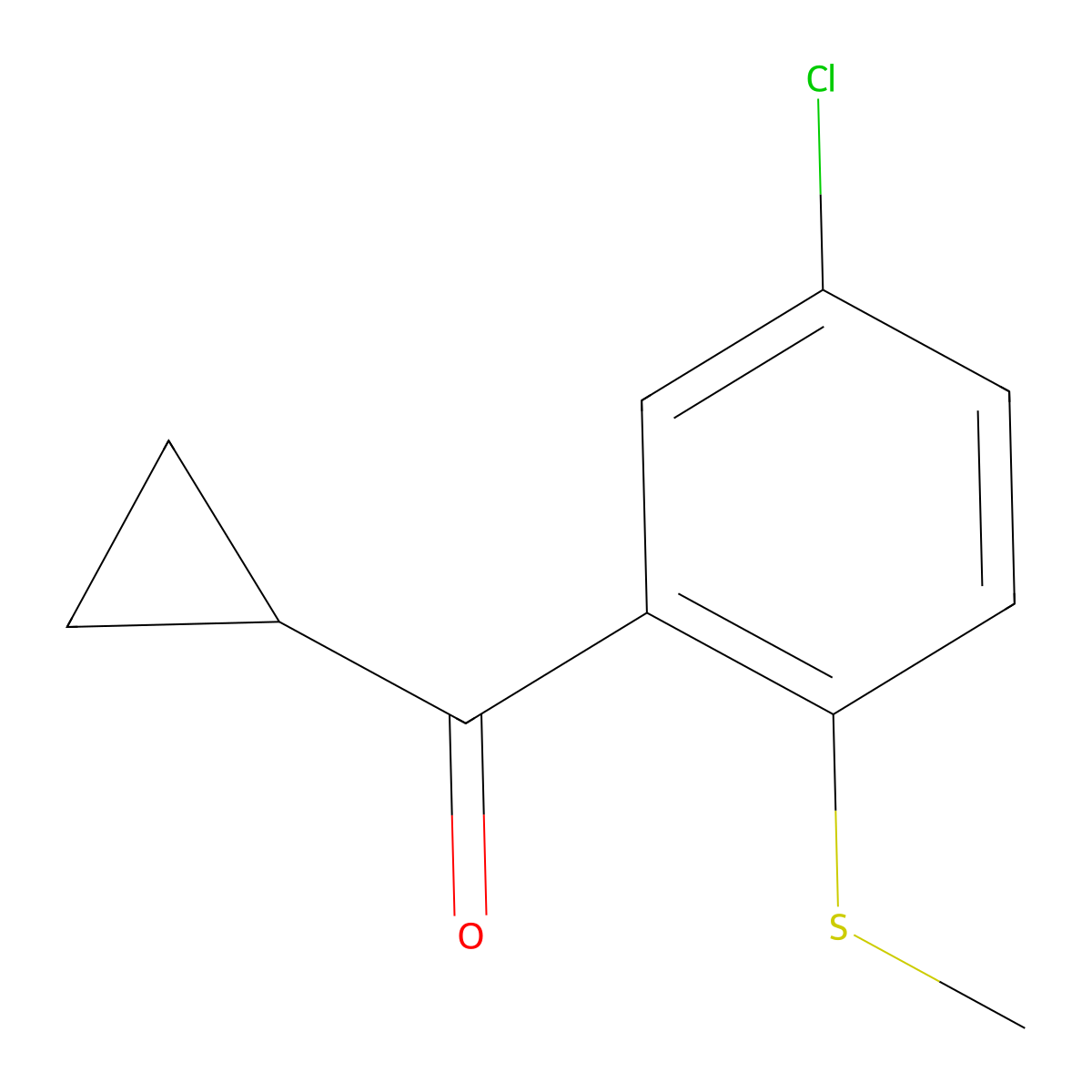 [5-Chloro-2-(methylthio)phenyl]cyclopropylmethanone molecular structure, CAS 1478634-81-9