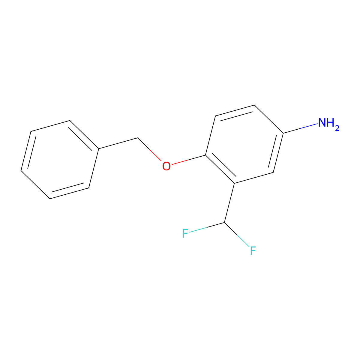 4-(Benzyloxy)-3-(difluoromethyl)aniline molecular structure, CAS 1478649-39-6