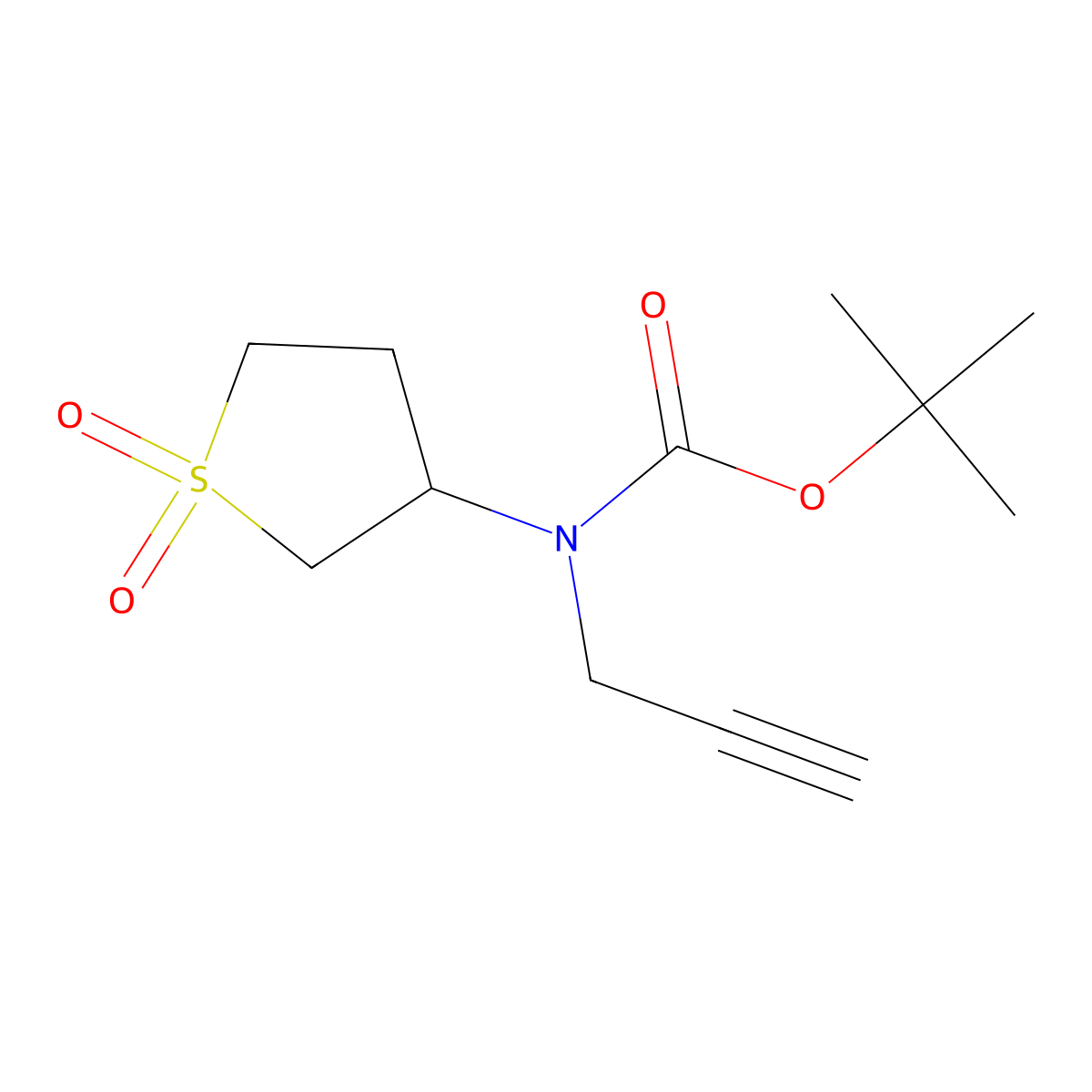 tert-butyl N-(1,1-dioxo-1lambda6-thiolan-3-yl)-N-(prop-2-yn-1-yl)carbamate molecular structure, CAS 1478652-28-6