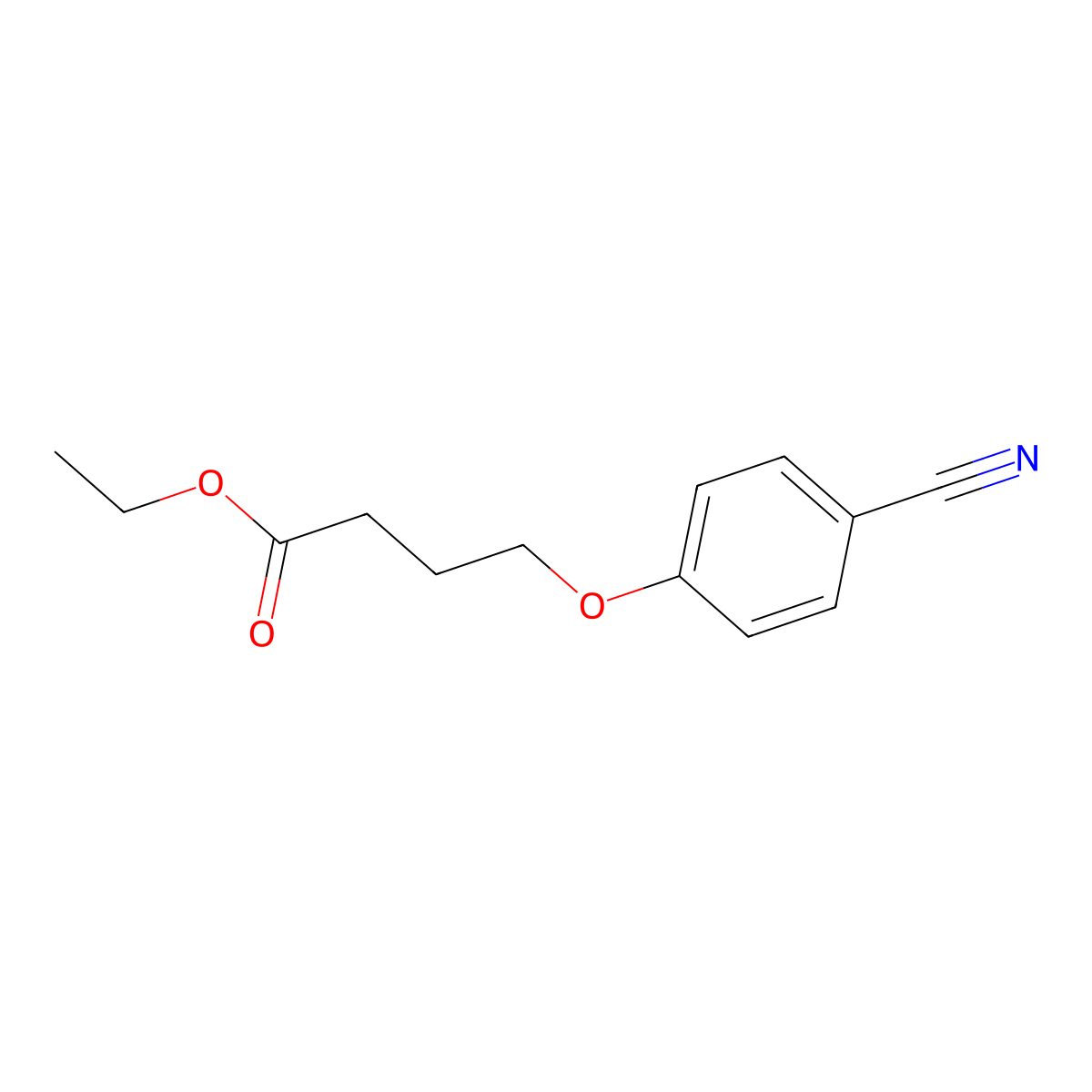 Ethyl 4-(4-cyanophenoxy)butanoate molecular structure, CAS 147866-81-7