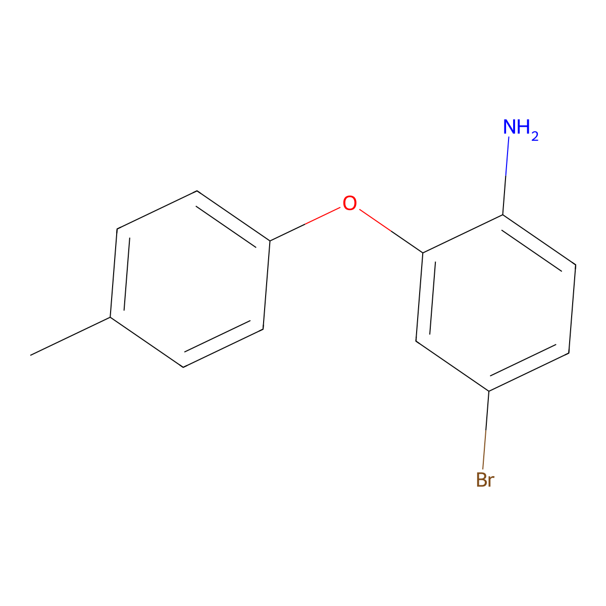 4-Bromo-2-(4-methylphenoxy)aniline molecular structure, CAS 1478675-68-1