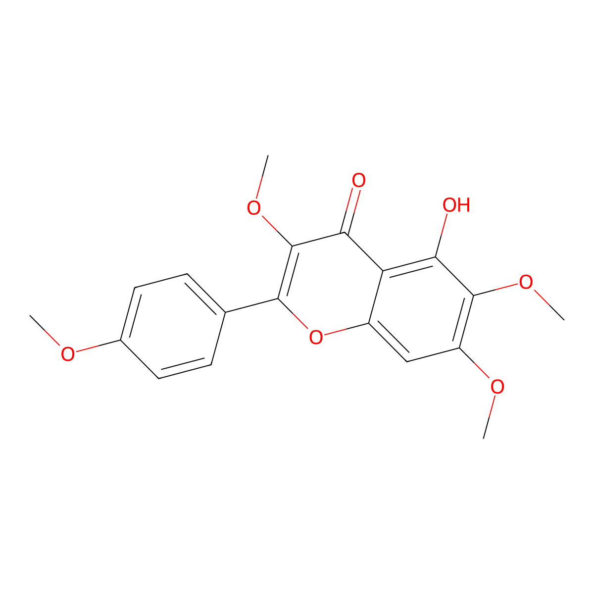 Penduletin 4'-methyl ether molecular structure, CAS 14787-34-9