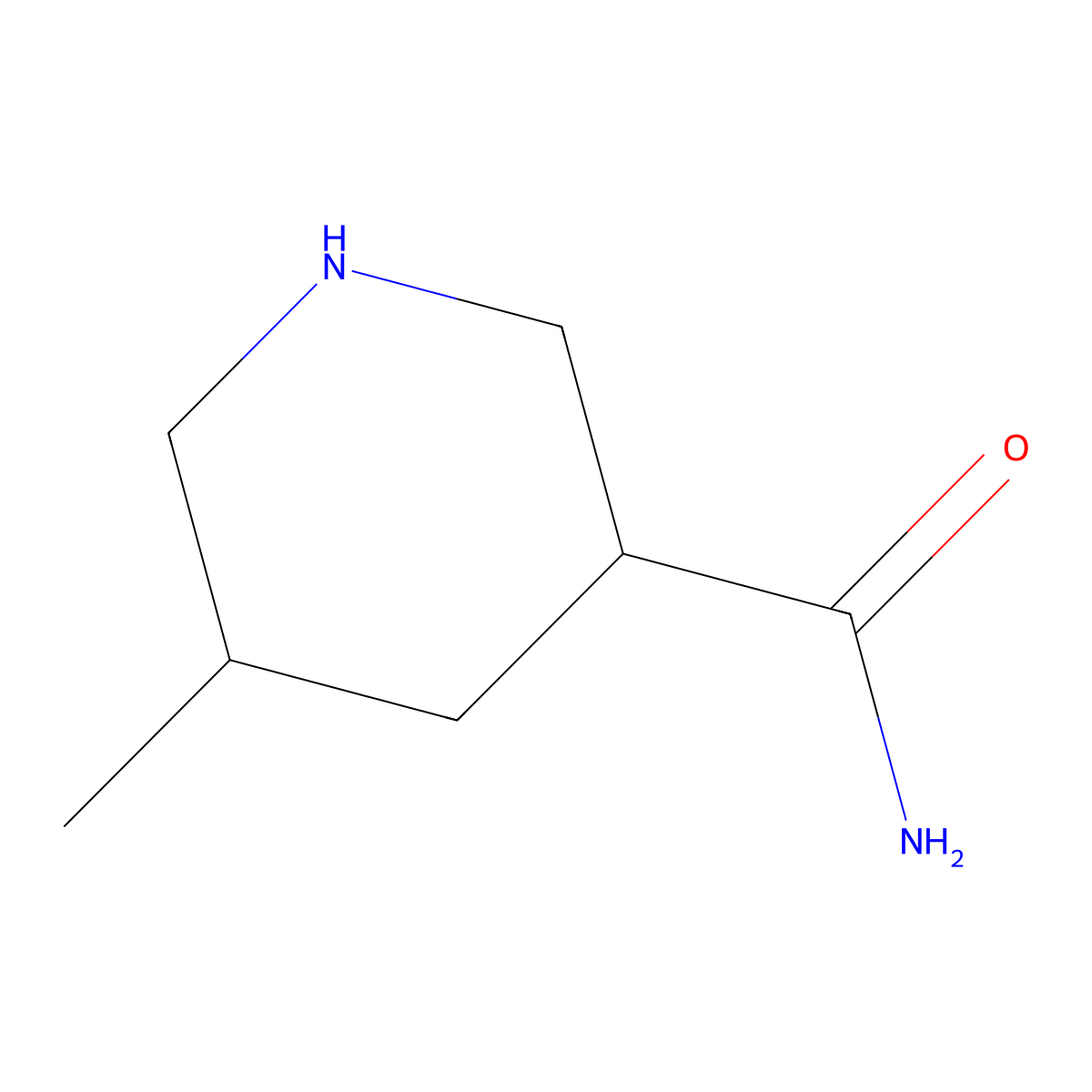5-Methylpiperidine-3-carboxamide molecular structure, CAS 1478706-59-0
