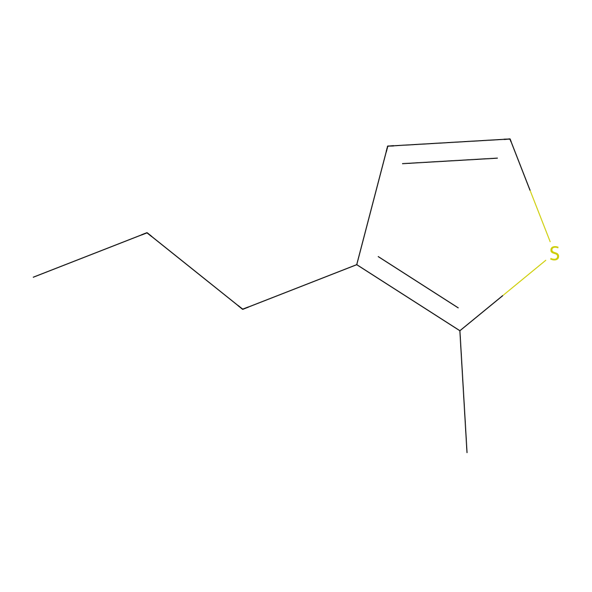 2-Methyl-3-propylthiophene molecular structure, CAS 147871-74-7