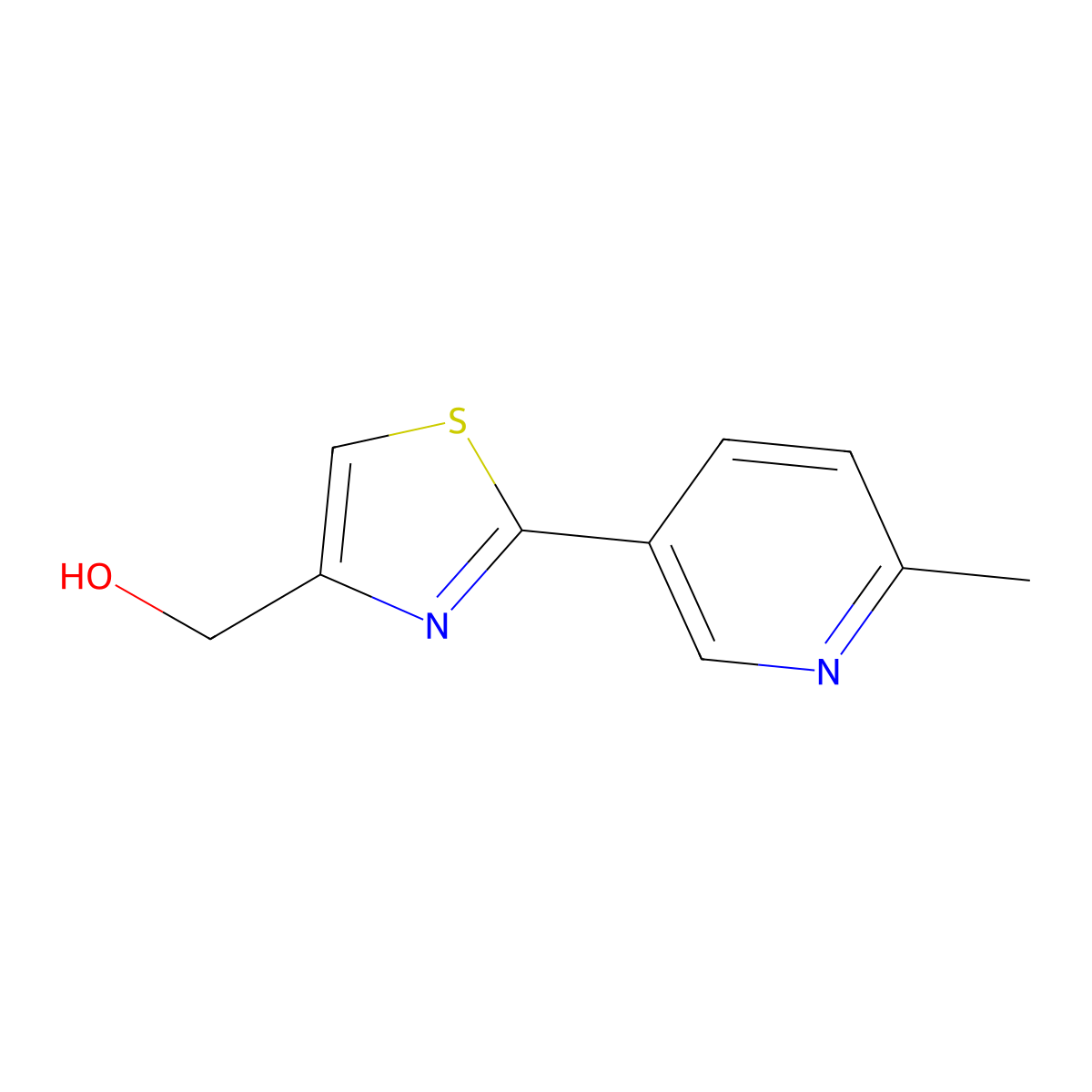 (2-(6-Methylpyridin-3-yl)thiazol-4-yl)methanol molecular structure, CAS 1478717-62-2
